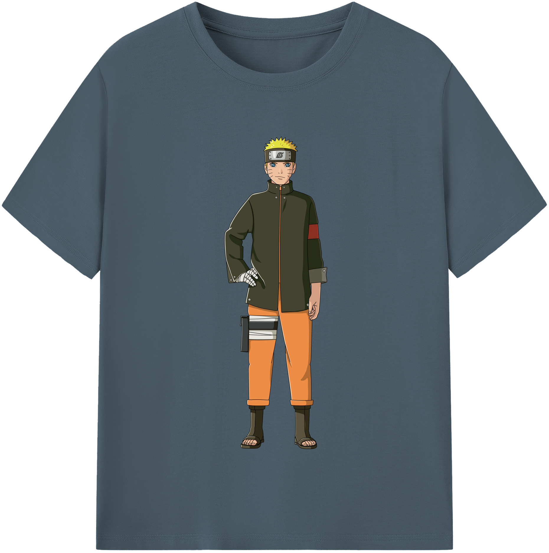 （画像用） NARUTO -ナルト- うずまき ナルト Uzumaki Naruto 綿100％半袖Tシャツ（フロントプリント）